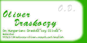 oliver draskoczy business card